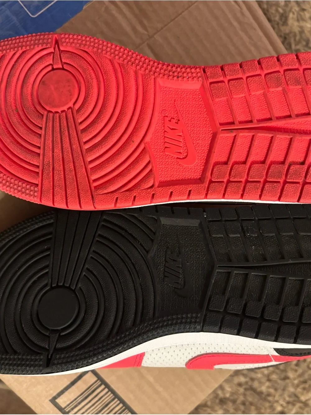 Nike Air Jordan 1 Low SE GS 'Mismatched Infrared' - White, Black & Infrared
